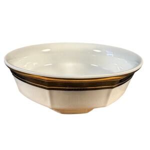 Christopher Stuart Gold Black Dress Y0009 8 1/4" Vegetable Pasta Serving Bowl